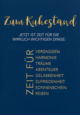 Produktbild von Perleberg Karte Ruhestand Lifestyle 741-0044