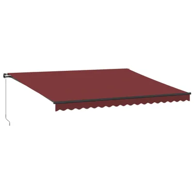 Produktbild von vidaXL Markise Manuell mit LED Weinrot 450x350 cm