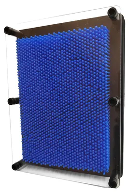 Image de Spijkerkunst Jouet bleu cadre créatif avec crayons