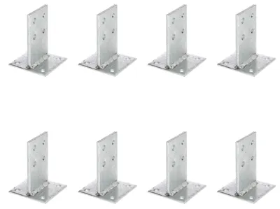 Produktbild von Alberts 8 x T-Pfostenträger mit Steg, Steg 130x80 mm, Platte 100 mm, feuerverzinkt, zum Aufschrauben