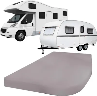 Produktbild von Erwin Müller Spannbettlaken für Wohnwagen, Wohnmobil und Boot platin 145x200 cm