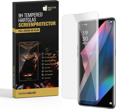 Produktbild von 2x 9H Hartglas für Oppo Find X3 Pro FULL CURVED Panzerfolie Displayschutz Schutzglas KLAR Panzerglas Schutzfolie