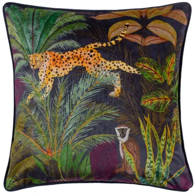 Dekokissen 43x43 cm, Geparden-Motiv, Polyester, waschbar