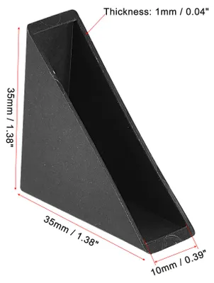 Produktbild von 20 Pack PP-Eckenschutz Dreieck 35x12mm fš¹r Keramik Glas Metallplatten Schwarz