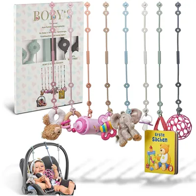 Produktbild von Bekervanger mit Sicherheitssicherungen, multifunktional, für Kinderwagen und Autositze, Spielzeughalter