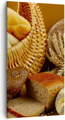 Produktbild von Bild auf Leinwand - Leinwandbild - Bäckerei Brot Essen - 55x100cm - Wand Bild - Wanddeko - Leinwanddruck - Bilder - Kunstdruck - Wanddekoration - Leinwand bilder - Wandkunst - PA55x100-2309