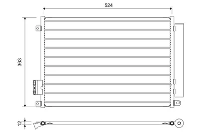 Produktbild von VALEO 814155 Kondensator Klimaanlage Klimakondensator für FIAT 500 (312) +Trockner