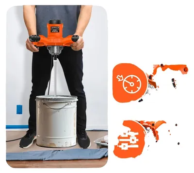 Image de Batteur électrique, 6 vitesses réglables, double poignée ergonomique, batteur électrique, UE