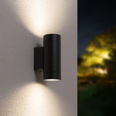 Image de HOFTRONIC - Applique murale LED 8W 690lm 4000K GU10 IP65 Noir