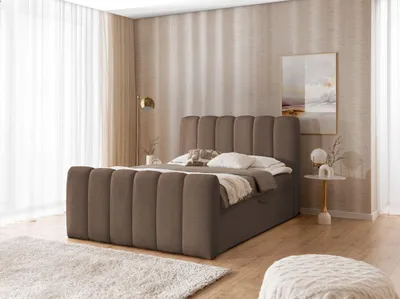 Obrázek produktu pro Boxspringová postel 160x200 SEMINOLE - tmavě hnědá + topper
