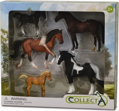 Produktbild von Set mit 5 Pferdelebensfiguren von Collecta