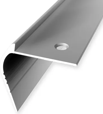 Produktbild von Treppenkantenprofil 50 x 48 x 2500 mm Winkelprofil Einfasshöhe 5 mm Aluminium hochwertig Versenkt Gebohrt Silber Küberit