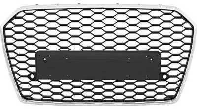Obrázek produktu pro Chromovaný rámeček bez emblému pro masku chladiče Audi A6 C7 4G, modely 2015-2018