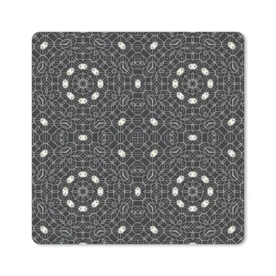 Produktbild von MuchoWow® Mauspad Mousepad Muster - Schwarz und Weiß - Ornament 30x30 cm - Mousepads - Maus Mat - Pad - Mausunterlage - Gaming