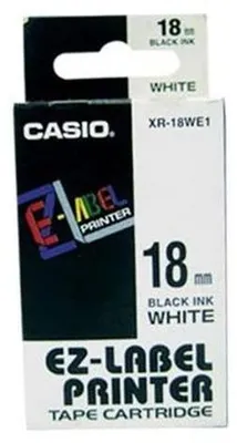 Produktbild von Casio XR-18WE1 - Selbstklebend - Schwarz auf Weiß - Rolle (1,8 cm x 8 m)