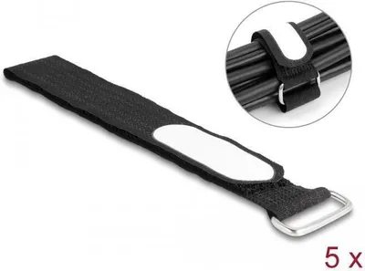 Produktbild von DELOCK Klettkabelbinder mit Schlaufe L 305 x B 25 mm schwarz