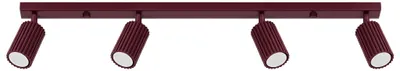 Image de Plafonnier KARBON 4L bordeaux 4xGU10 10W en aluminium 16,5 x 6,5 x 81 cm Sollux Lighting