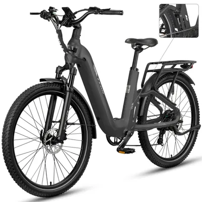 Produktbild von E-Bike Cityrad 28 Zoll, SUV, Fully, 720Wh bis zu 140km, Drehmomentsensor, Bremslicht 7 Gang Shimano ARDTY300D Schaltwerk, Kettenschaltung, Heckmotor