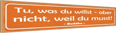 Produktbild von vianmo Holzschild 10x46 cm tue was du willst aber nicht Dekoration