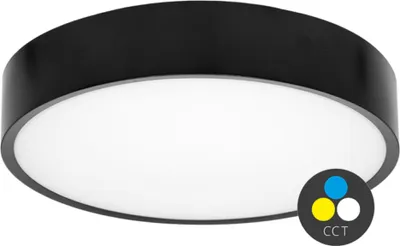 Obrázek produktu pro Ecolite CCT Černé LED stropní svítidlo kulaté 25W WMAT350-25W/CR