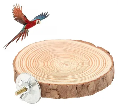 Immagine prodotto di Piattaforma in legno per uccelli, pappagalli, parrocchetti, canarini, dimensioni 6 cm
