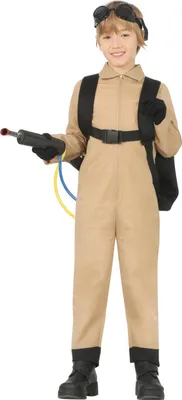 Produktbild von Halloween Geisterjäger Kostüm Kinder Abenteuer Tuta Komplettset Zaino Gruseljäger Outfits Jäger Kinderkostüm Halloweenfest Verkleidung Geisterjäger Komplettset Spielspaß, Größe: 110/116 Farbe: Beige
