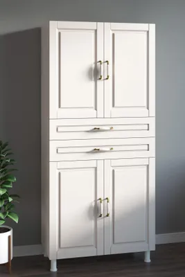 Produktbild von Skye Decor, Rb-057, Mehrzweckschrank, Mattweiß, Spanplatte, 70 x 180 x 33 cm