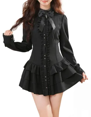 Produktbild von Elzusha – Gothic Lolita Mini-Kleid für Damen