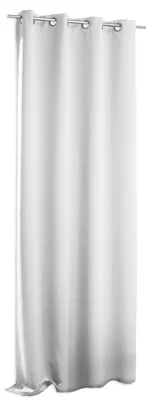 Produktbild von Verdunklungsvorhang Weiß Grau Blackout Ösen Vorhang blickdicht 135x245 cm Gardine