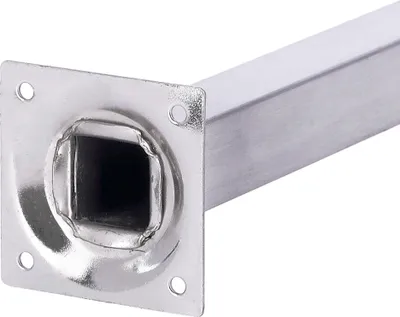 Image de Pied table basse carré HETTICH fixe acier chromé gris