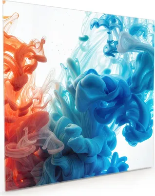 Produktbild von Küchenrückwand Spritzschutz Glas mit Motiv Farbige_ Wirbel 40 x 40 cm