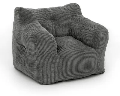 Sitzsack für Erwachsene, ergonomisch, mit Tragegriff, grau