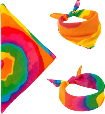 Produktbild von Batik-Regenbogen-Bandana-Kopftuch