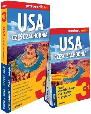 Immagine prodotto di USA. Część zachodnia 3w1: przewodnik + atlas + mapa