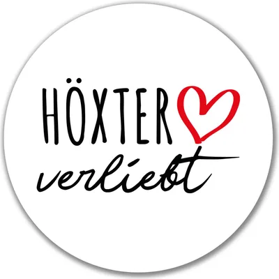Produktbild von Huuraa Aufkleber Höxter verliebt 10cm rund Sticker Geschenkidee
