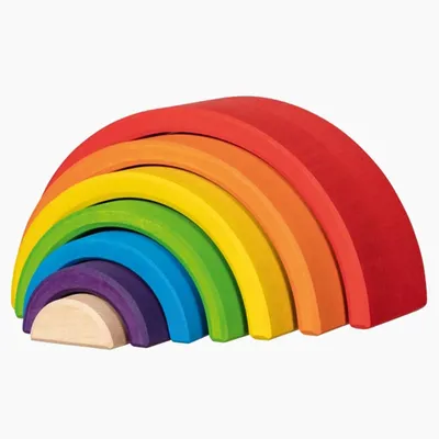 Image de Goki Blocs de construction en bois arc-en-ciel, 5dlg.