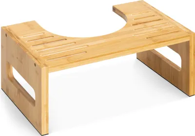 Produktbild von Navaris Bambus Toilettenhocker WC Hocker - Toiletten Fußbank aus Holz - Anti Verstopfung - Fußstütze für Erwachsene und Kinder - Klohocker