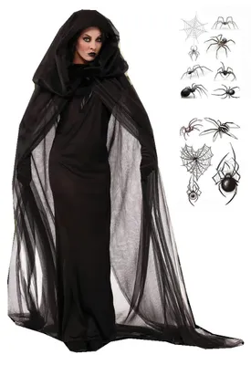 Produktbild von Solidchoice – Vampirkostüm für Damen mit langem Kleid und Umhang