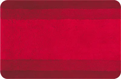 Produktbild von spirella Badematte | kuscheliger Hochflor | Rutschfester Badvorleger | viele Größen | waschbar 40° | 90x60 cm | Rot