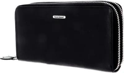 Produktbild von bruno banani Leder Geldbörse New York Double Zip Around Wallet Black schwarz