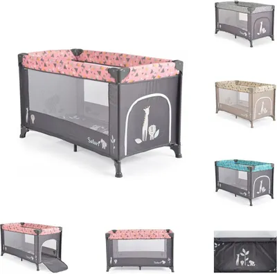 Produktbild von Moni Reisebett, Laufstall Safari Matratze Sichtfenster Seiteneingang Tragetasche rosa pink