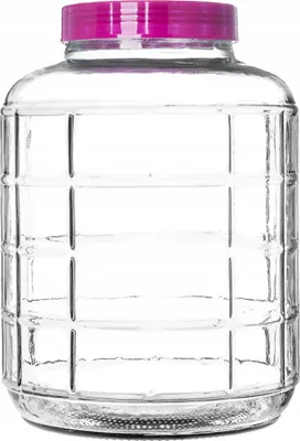 Obrázok produktu pre KADAX fermentačný karboš "Fenis", sklenený karboš s plastovým vekom, karboš na víno, sklenený fermentačný karboš, fľaše, 5 litrov