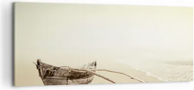 Produktbild von Bild auf Leinwand - Leinwandbild - Einteilig - £ódŸ Wrack Meer - 100x40cm - Wand Bild - Wanddeko - Wandbilder - Leinwanddruck - Bilder - Wanddekoration - Leinwand bilder - Wandbild - AB100x40-5123