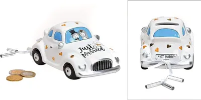 Produktbild von Spardose Auto Just Married 16 cm Sparschwein Hochzeit Heirat Sparschwein
