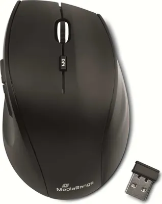 Produktbild von MediaRange Maus Highline optisch 5 Tasten schnurlos black