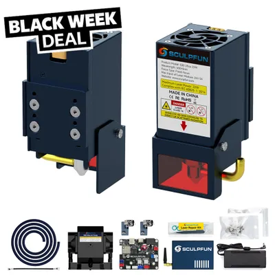 Image de SCULP FUN- Kit de mise à niveau pour S9/S30/S30 PRO/S30 PRO MAX vers S30 Ultra 22W : comprend un module 22W, une carte mère 32 bits et un système Air-Assi à grande vitesse