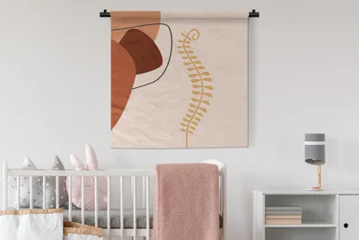 Produktbild von MuchoWow® Wandteppich Wandbehang Sommer - Pflanze - Abstrakt 90x90 cm Tapisserie Dekoration Wandtuch - Wandaufhänger