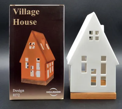 Produktbild von Village House Porzellan-Teelichthaus 20,8x10,5x10,5 cm (HxBxT) H72