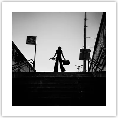 Produktbild von Poster - Poster ohne Rahmen - Schatten Fotografie Treppen - 40x40 cm - Wand Bild - Wanddeko - Wandbilder - Kunstposter - Wandposter - Bilder - Kunstdruck - Wanddekoration - Wandbild - P2XAC40x40-4365