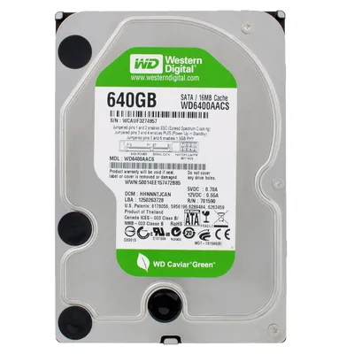 Produktbild von 7200Western Digital Green 640GB WD6400AACS 7200U/min 16MB Sata II 3,5" Zoll